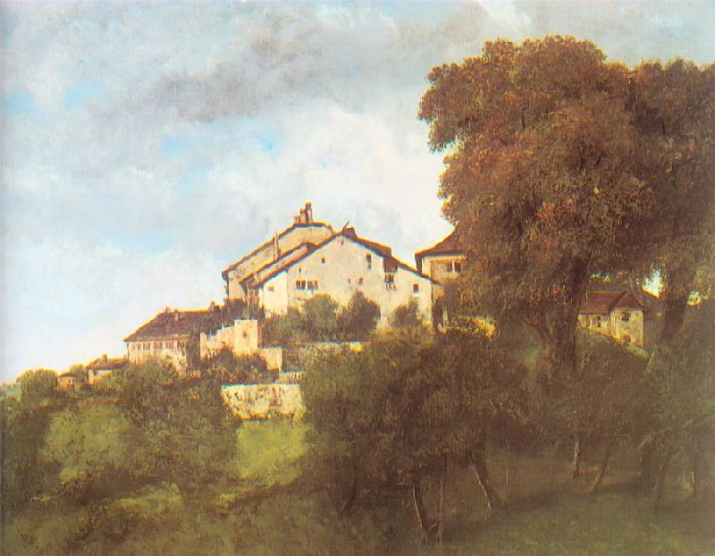 Courbet, Gustave The Houses of the Chateau D Ornans